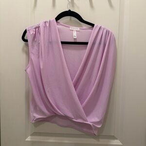 Leith Light Pink Draped V-Neck Sleeveless Camisole